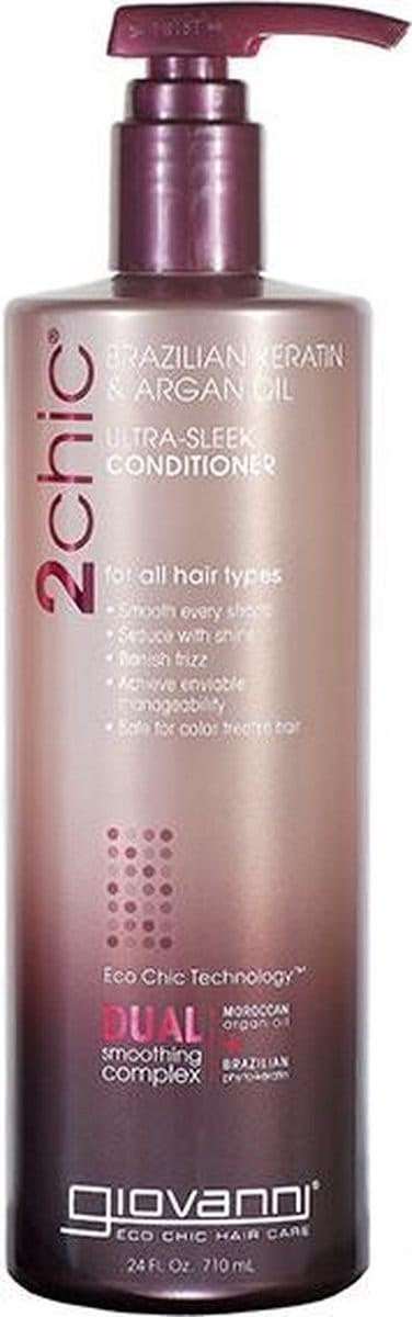 Giovanni Cosmetics - 2chic- Ultra-Sleek Conditioner with Brazilian Keratin & Argan Oil - 710ml