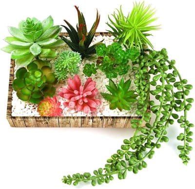 10 Stuks Echeveria Kunstplanten voor Binnen - Perfect voor DIY Tuin Decoratie en Creatieve Projecten