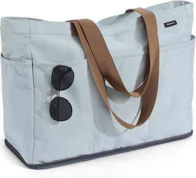 Thijox - XXL Strandtas met Koelvak, Waterdichte Opvouwbare Badtas voor Dames en Familie, Grote Reis- en Zwembadtas, Blauw 50 x 38 x 19 cm