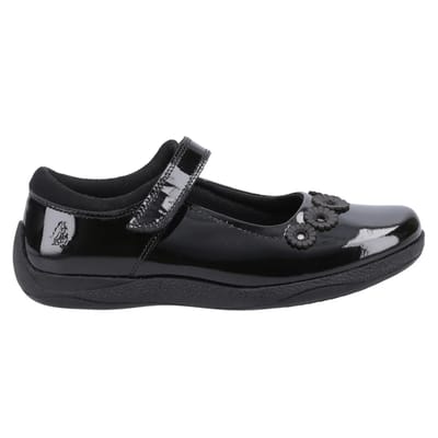 Hush Puppies Meisjes Christina Leren Schoolschoenen (Zwart octrooi)