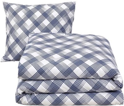 Moodit Dekbedovertrek Odil Andor Cosmic Cobalt - 140 x 200/220 + 60 x 70 cm - Blauw - Katoen