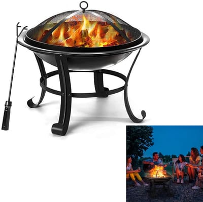 Tuinhaard - Oven - Houtkachel - Warmer - Tuinhaard - Vuurkorf - Afmeting 56*56*47cm - Geschikt voor kampvuurfeesten, houtkachels in de achtertuin, buitenverwarming op de camping, picknickbarbecue - Zwart