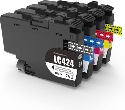 Inktcartridges Geschikt voor Brother LC424 | Multipack van 4 stuks Geschikt voor Brother DCP-J1200DW