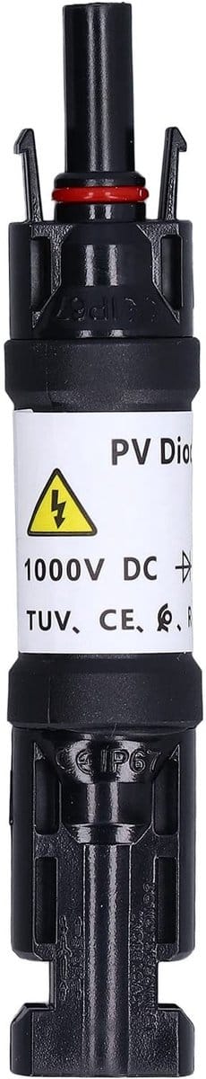 Dailygoody - Solar PV In-Line Zekeringhouder - Waterdicht - 1000V - 10A - Zonnepanelen - Geschikt voor zware omgevingen - Zwart