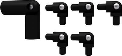 Kordo - Hoekkit - Diepzwart RAL9005 - hoeken tussen 90° en 180°