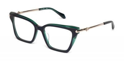 Just Cavalli VJC123 Blu/verde trasparente lucido 53/17/140 WOMAN Brilmonturen