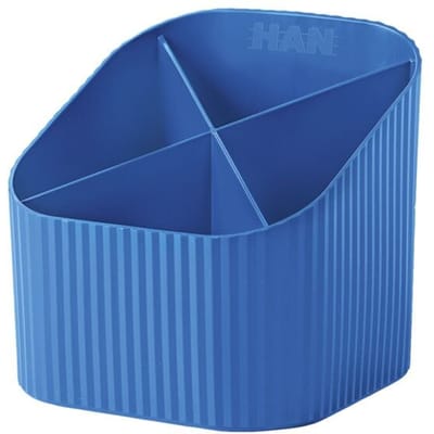 HAN pennenkoker - Re-X-LOOP - 4-vaks - blauw - 100% gerecycled materiaal - HA-17238-914