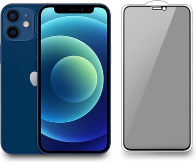 Smartphonica iPhone 12 Mini privacy full cover tempered glass screenprotector van gehard glas met afgeronde hoeken geschikt voor iPhone 12 Mini