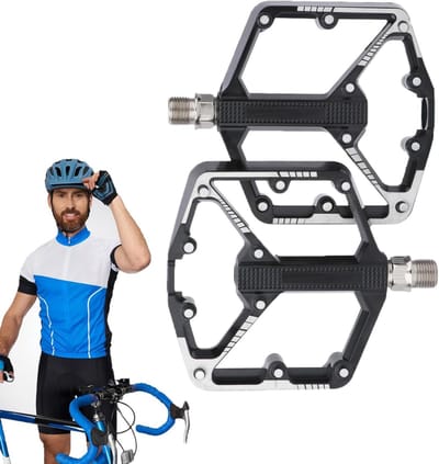 Fiets Pedalen - Fietsonderdelen - Comfortabel Fietsen - Lichtgewicht Hol Ontwerp - 23 cm - Zwart