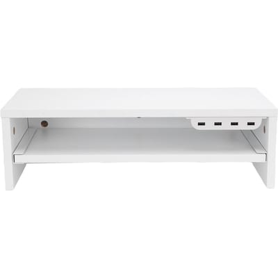 Desktop Display Verhoger met Lade, AC Stopcontacten en USB Poort Hub, Mobiele Telefoon Opladen, Laptop Scherm Ondersteuning Stand