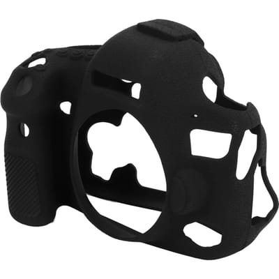 Zachte Siliconen Beschermhoes voor Canon 6D MARK II Camera Textuur Oppervlak Body Shell Cover black