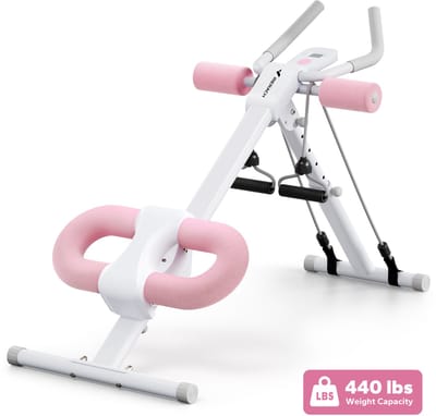 Jently buikspiertrainer - workout apparaat - ab trainer - verstelbaar - kniebescherming - roze