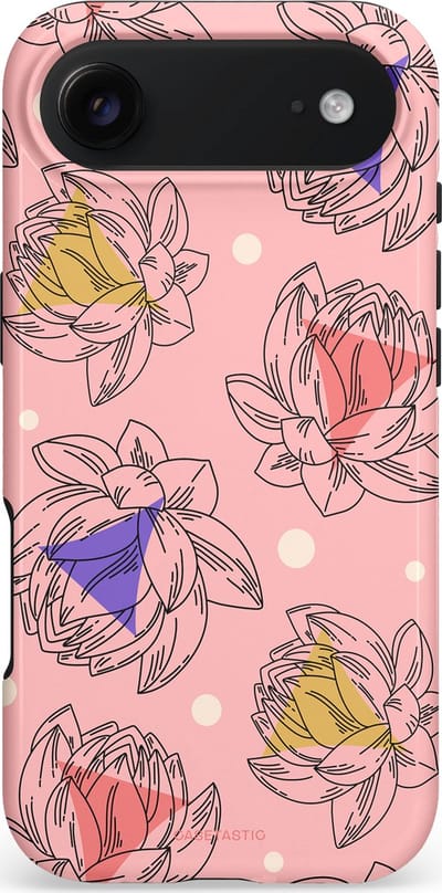 Casetastic hoesje geschikt voor Apple iPhone Air - MagSafe - Dubbellaagse bescherming - Bloemen Pastel Roze - Fashion Case - Lichtroze Taupe