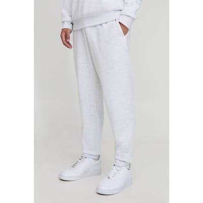 Basic Man. Jogger met normale pasvorm | Grey Marl | Size XS