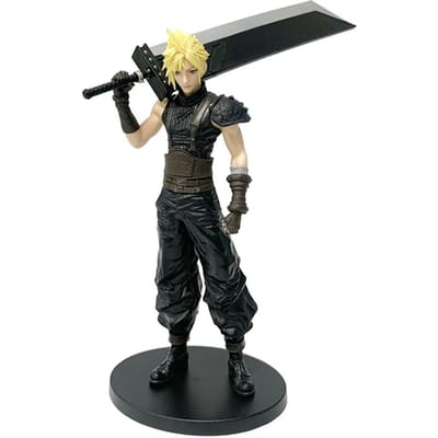 22cm Remake Versie Anime Figuur Cloud Strife PVC Actiefiguur Verzamelaar Model Speelgoed Kerstcadeaus black