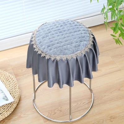 Stoel Bank Ronde Kruk Kussen Zithoes Ronde Krukhoes Hoes Kussen Zithoes Make-up Kruk Zithoes Huis Europese Stijl 30 cm gray