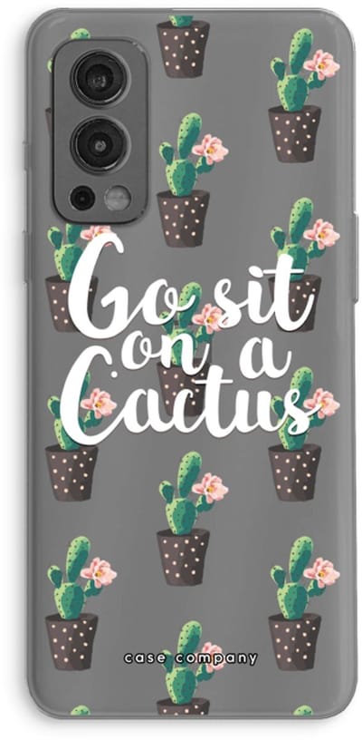 Case Company® - Hoesje geschikt voor OnePlus Nord 2 5G hoesje - Cactus quote - Soft Cover Telefoonhoesje - Bescherming aan alle Kanten en Schermrand