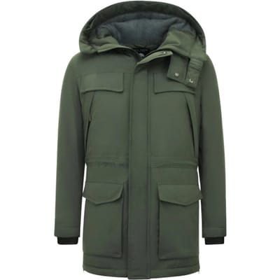 Parka Heren Winterjas - Gewatteerde Jassen - Heren Jas Winter - 891 - Groene Jas