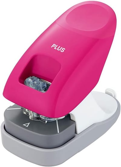 Roze Nietloze Nietmachine - Bureaumodel met Nietcapaciteit voor 10 Vellen - Innovatief en Milieuvriendelijk