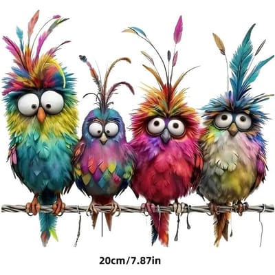 Grappige Vogel Creatieve Glas Raam Decoratieve Stickers Voor Ramen Glas Muur Spiegel Festival Huisdecoratie Stickers