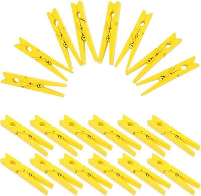 30 Stuks Bamboe Wasknijpers - Houten Kledingknijpers voor Creatieve Projecten en Handwerk