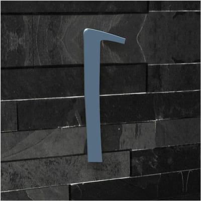 Huisnummer 1 - Adrescijfer - Huis Markeren - Roestvrij staal - 20 cm - Duifblauw