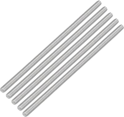 5-delige M8 Draadstangen Set RVS 304, 190 mm Lengte, Metrische Schroefdraad