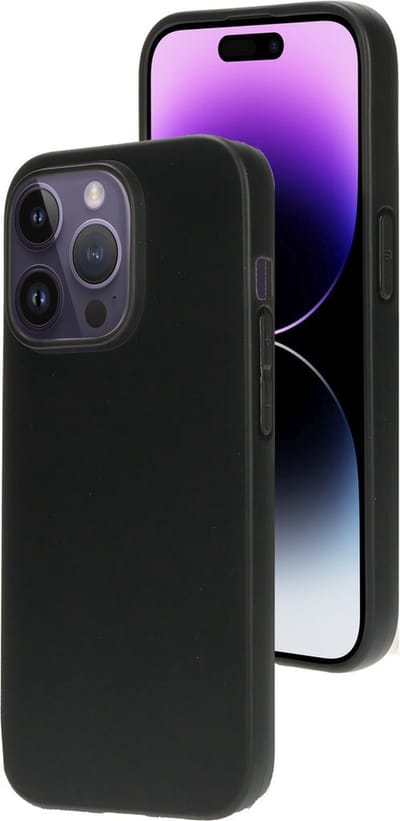 Mobiparts hoesje geschikt voor Apple iPhone 14 Pro - Zacht TPU - Schokabsorberend TPU - Grip Coating - Zwart