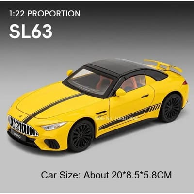 1:22 Miniatuur Veneno Sl63 Model Superauto Speelgoed Metaal Diecast Rubberen Banden Wiel Terugtrekmechanisme Rubberen Banden Simulatie Sportauto's