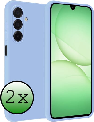Hoesje 2 Stuks - Geschikt voor Samsung Galaxy A17 - Sterk & Shockproof - Case Siliconen - Back Cover - Telefoon Hoes - Lichtblauw