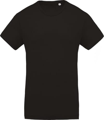Kariban Heren Organische Bemanningsleden Hals T-Shirt (Zwart)