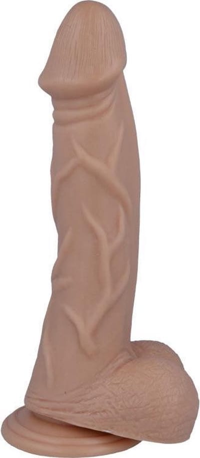 Mr. Intense - dildo - dildo vibrator - dildo vrouwen - dildo mannen - dildo anaal - dildo xxl  - beige - flexibel - 22cm Ø 4,4cm / sex / erotiek toys