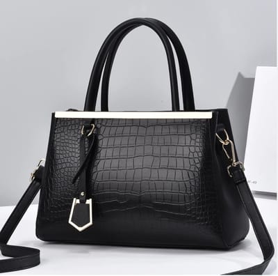 N3 Collecties Mode Luxe PU lederen handtassen Schouder Crossbody en handtassen voor dames-Zwart
