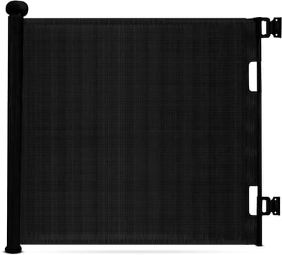 DVDSS® Traphekje - Oprolbaar Traphekje - met Vergrendeling Indicator -Tot 140cm Breed 86cm hoog - Zwart