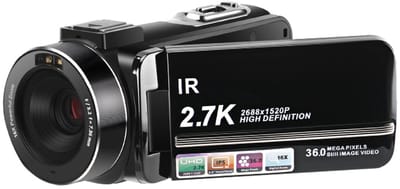 Videocamera 2.7K/36MP/16x zoom/IR-nachtzicht