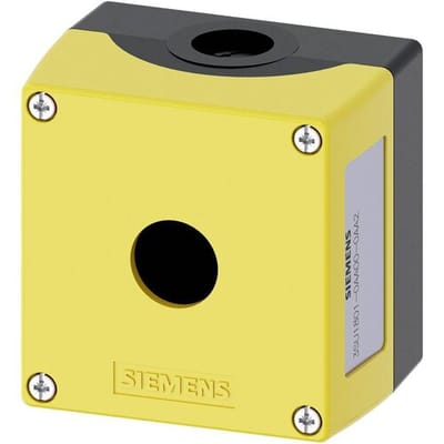 Siemens 3SU1801-0AA00-0AA2 3SU18010AA000AA2 Lege behuizing 1 inbouwplaats (l x b x h) 85 x 85 x 64 mm Zonder opdruk Geel 1 stuk(s)