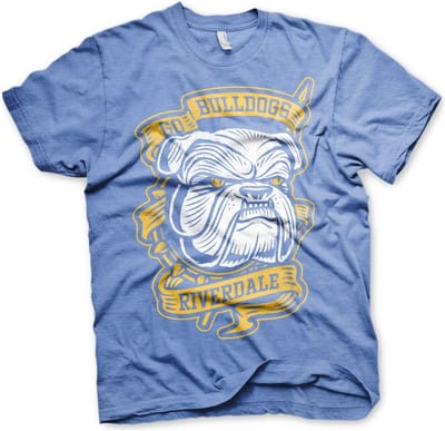 Riverdale Go Bulldogs T-shirt blauw gemêleerd