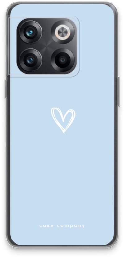 Case Company® - Hoesje geschikt voor OnePlus 10T hoesje - Klein Hart Blauw - Soft Cover Telefoonhoesje - Bescherming aan alle Kanten en Schermrand