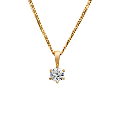 Orolino Anhänger mit Kette 750/- Gelbgold 1 Brillant 0,50 ct.