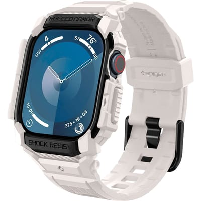 Spigen Rugged Armor Pro Hoesje en Bandje Geschikt voor Apple Watch 11/10 46MM Beige