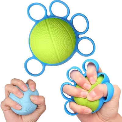 Vinger Trainingsbal - Grip Bal Handtherapie Knijpbal - Stressverlichting Bal - Hand Grip Kracht Trainer - green