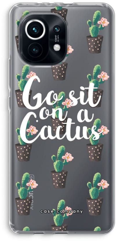 Case Company® - Hoesje geschikt voor Xiaomi Mi 11 hoesje - Cactus quote - Soft Cover Telefoonhoesje - Bescherming aan alle Kanten en Schermrand