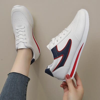 Leren Casual Schoenen Dames Sportschoenen Slijtvast en Ademend Dames Witte Schoenen Dames Sneakers Dames Eenvoudig D336 41 gray