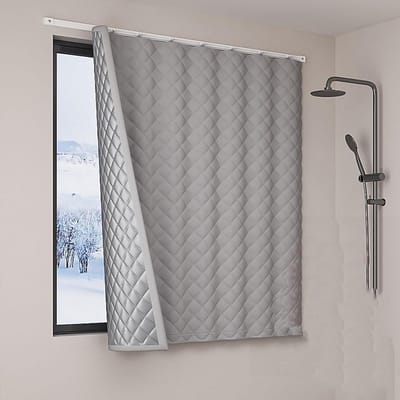 Raam isolatiefolie - Thermodisolerend gordijn - Warmte binnenhouden - Herbruikbaar en waterdicht - 150 x 140 cm - Grijs