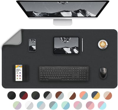 Dubbelzijdige waterdichte bureaumat | Grote muismat voor toetsenbord en laptop | 90 x 43 cm
