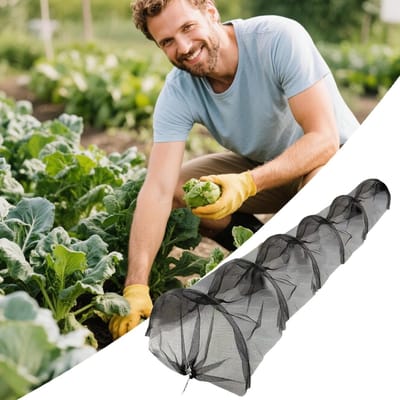 Beschermhoes Planten - Kweektunnel Vliesdoek - Planten Beschermen - Vriesbestendig Gaas - 300 x 45 x 45 cm - Enkel kenmerk