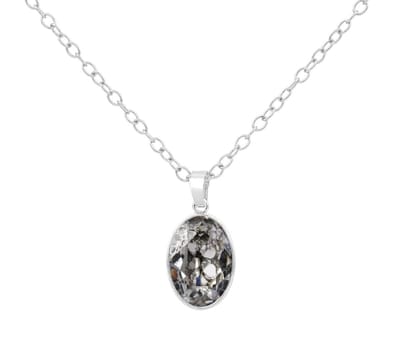 ARLIZI 1689 Ketting Swarovski Kristal Hanger Grijs - 925 Sterling Zilver - 45 cm