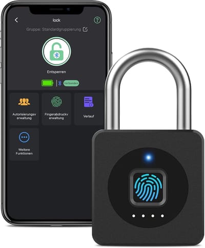 Vingerafdruk hangslot – Bluetooth, waterdicht, voor sportschool, bagage, garage, kluisje