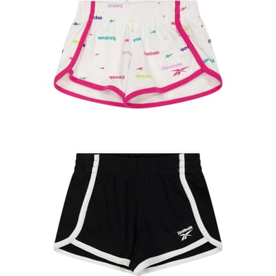 Reebok Jersey shorts voor meisjes (Set van 2) (Wit/zwart)