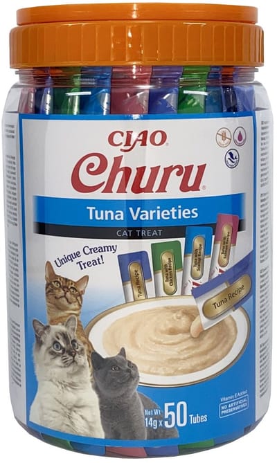 Kattensnack Inaba Churu - Romige Tonijn, Graanvrij - 50x14g
